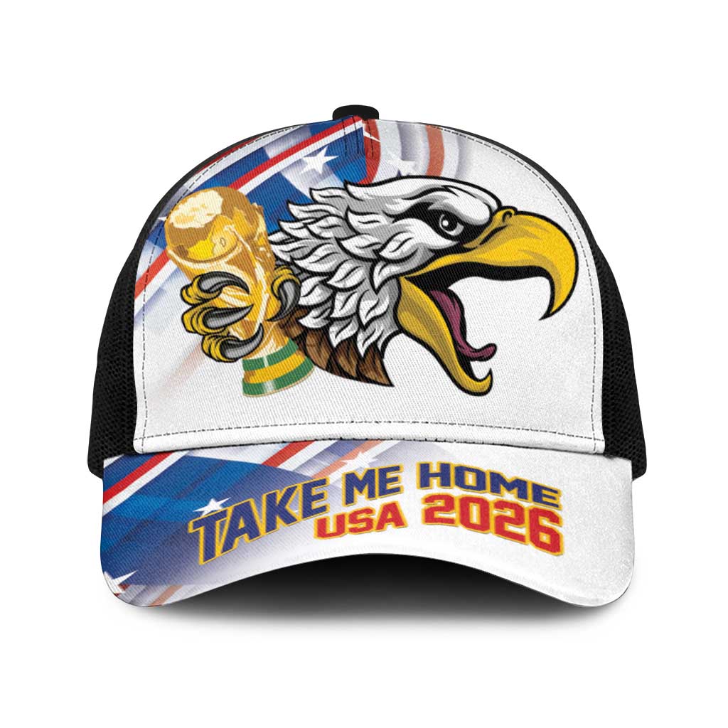 United States 2026 Baseball Net Cap Take Me Home Soccer White
