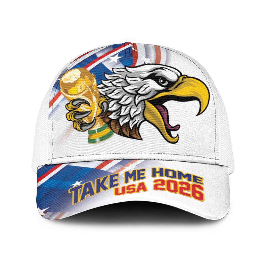 United States 2026 Baseball Net Cap Take Me Home Soccer White