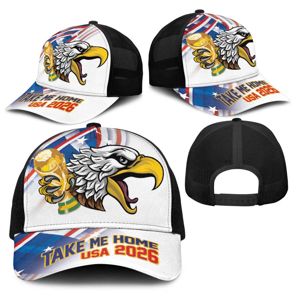 United States 2026 Baseball Net Cap Take Me Home Soccer White