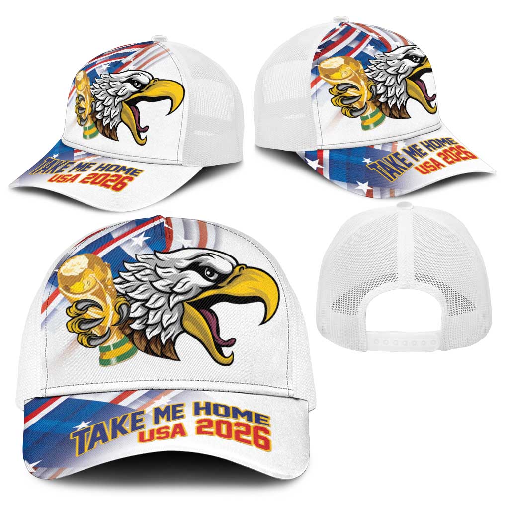 United States 2026 Baseball Net Cap Take Me Home Soccer White