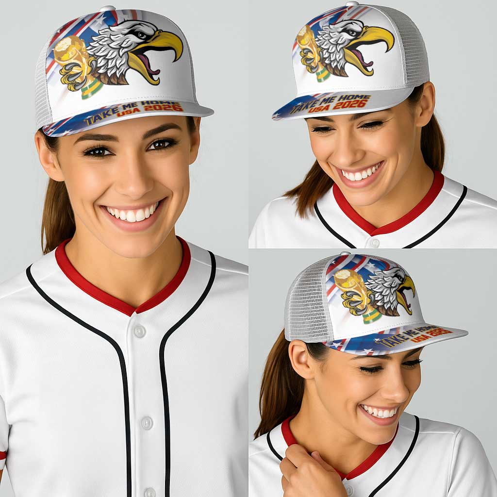 United States 2026 Baseball Net Cap Take Me Home Soccer White