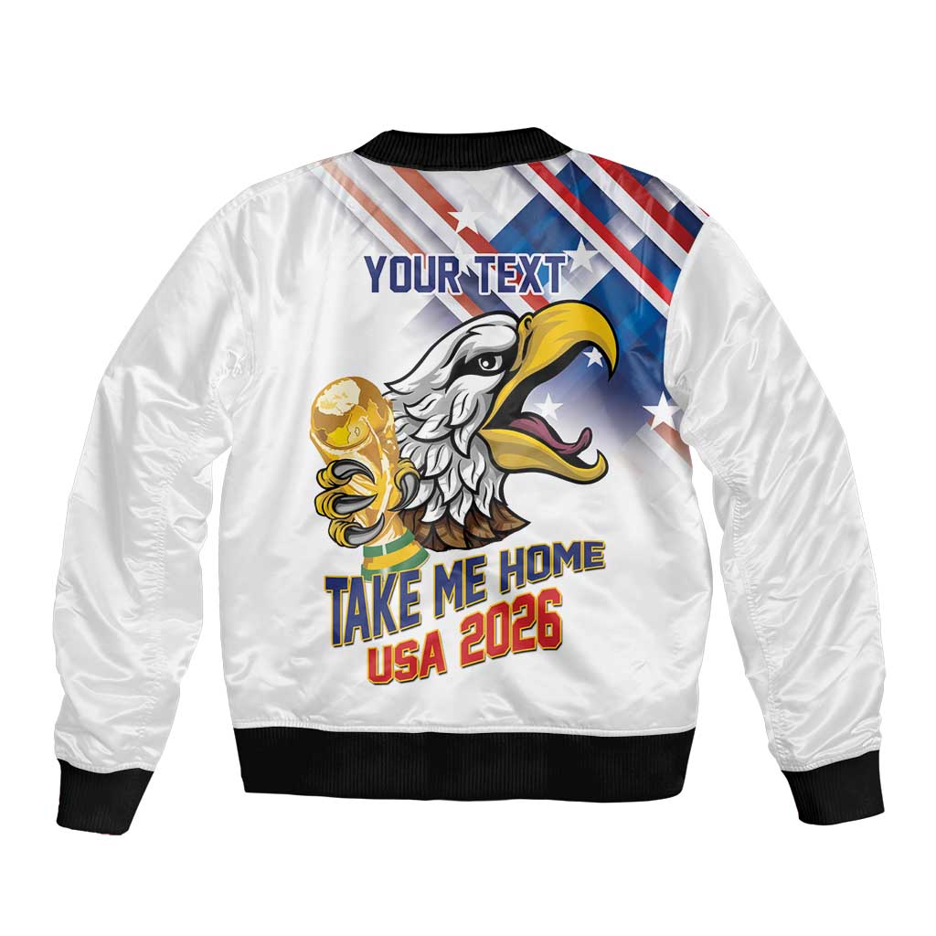 United States 2026 Personalized Bomber Jacket Take Me Home Soccer White