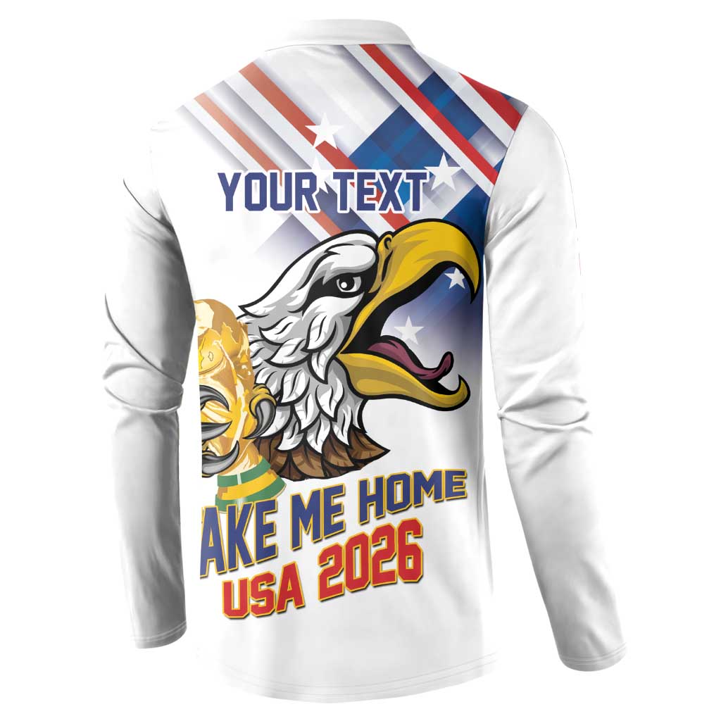 United States 2026 Personalized Button Sweatshirt Take Me Home Soccer White