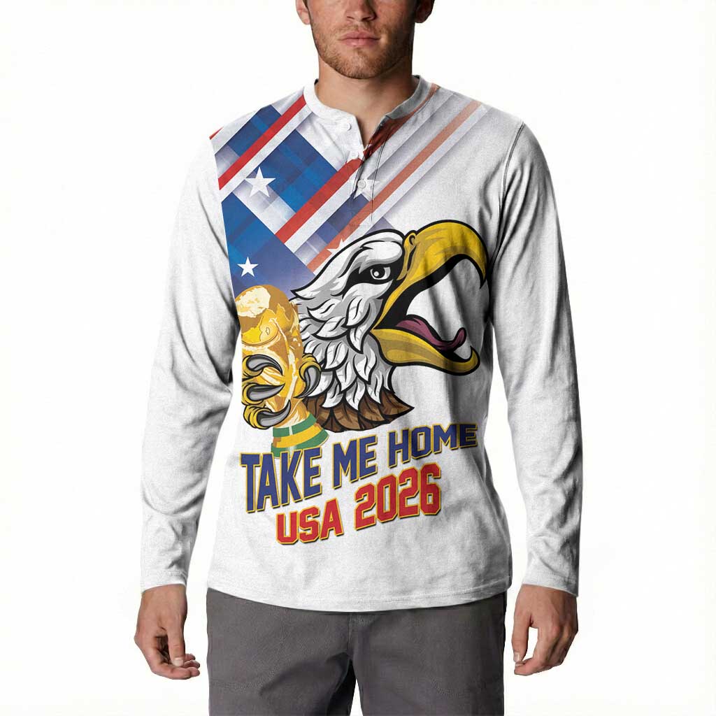 United States 2026 Personalized Button Sweatshirt Take Me Home Soccer White
