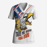 United States 2026 Personalized Scrub Top Take Me Home Soccer White