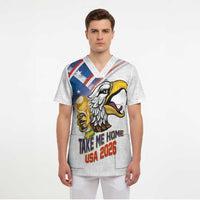 United States 2026 Personalized Scrub Top Take Me Home Soccer White