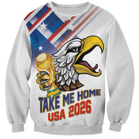 United States 2026 Personalized Sweatshirt Take Me Home Soccer White