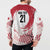 Custom Japan Sevens Button Sweatshirt Japanese Rising Sun with Hemp Leaf Pattern LT9 - Wonder Print Shop