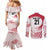 Custom Japan Sevens Couples Matching Mermaid Dress and Long Sleeve Button Shirt Japanese Rising Sun with Hemp Leaf Pattern