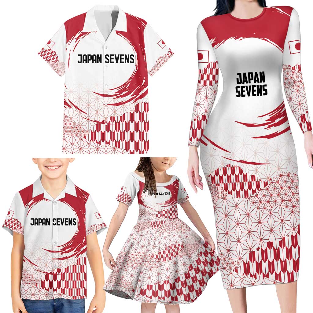 Custom Japan Sevens Family Matching Long Sleeve Bodycon Dress and Hawaiian Shirt Japanese Rising Sun with Hemp Leaf Pattern LT9 - Wonder Print Shop