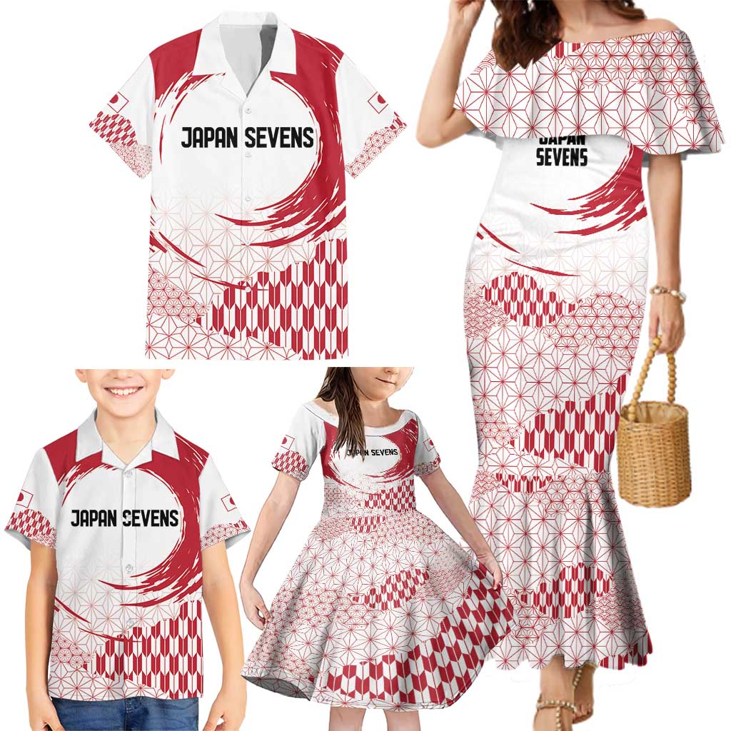 Custom Japan Sevens Family Matching Mermaid Dress and Hawaiian Shirt Japanese Rising Sun with Hemp Leaf Pattern LT9 - Wonder Print Shop