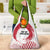 Custom Japan Sevens Grocery Bag Japanese Rising Sun with Hemp Leaf Pattern