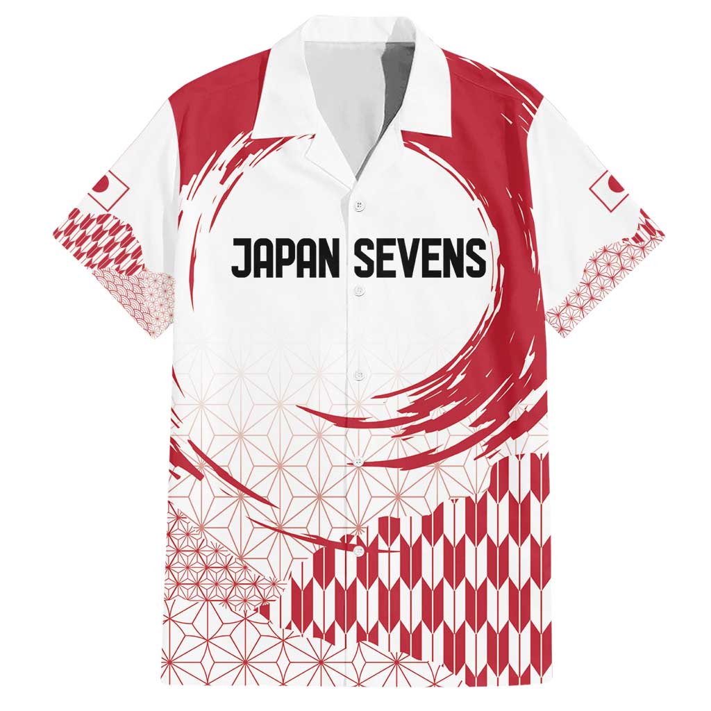 Custom Japan Sevens Hawaiian Shirt Japanese Rising Sun with Hemp Leaf Pattern - Wonder Print Shop