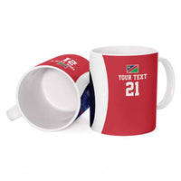 Namibia Cricket Custom Ceramic Mug Coat of arms Namibian Pattern - Wonder Print Shop