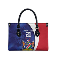 Namibia Cricket Custom Leather Bag Coat of arms Namibian Pattern - Wonder Print Shop