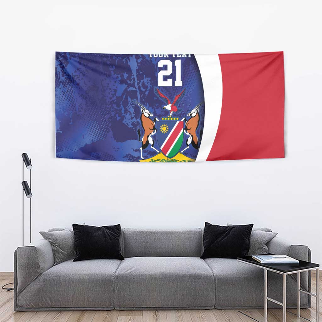 Namibia Cricket Custom Tapestry Coat of arms Namibian Pattern - Wonder Print Shop