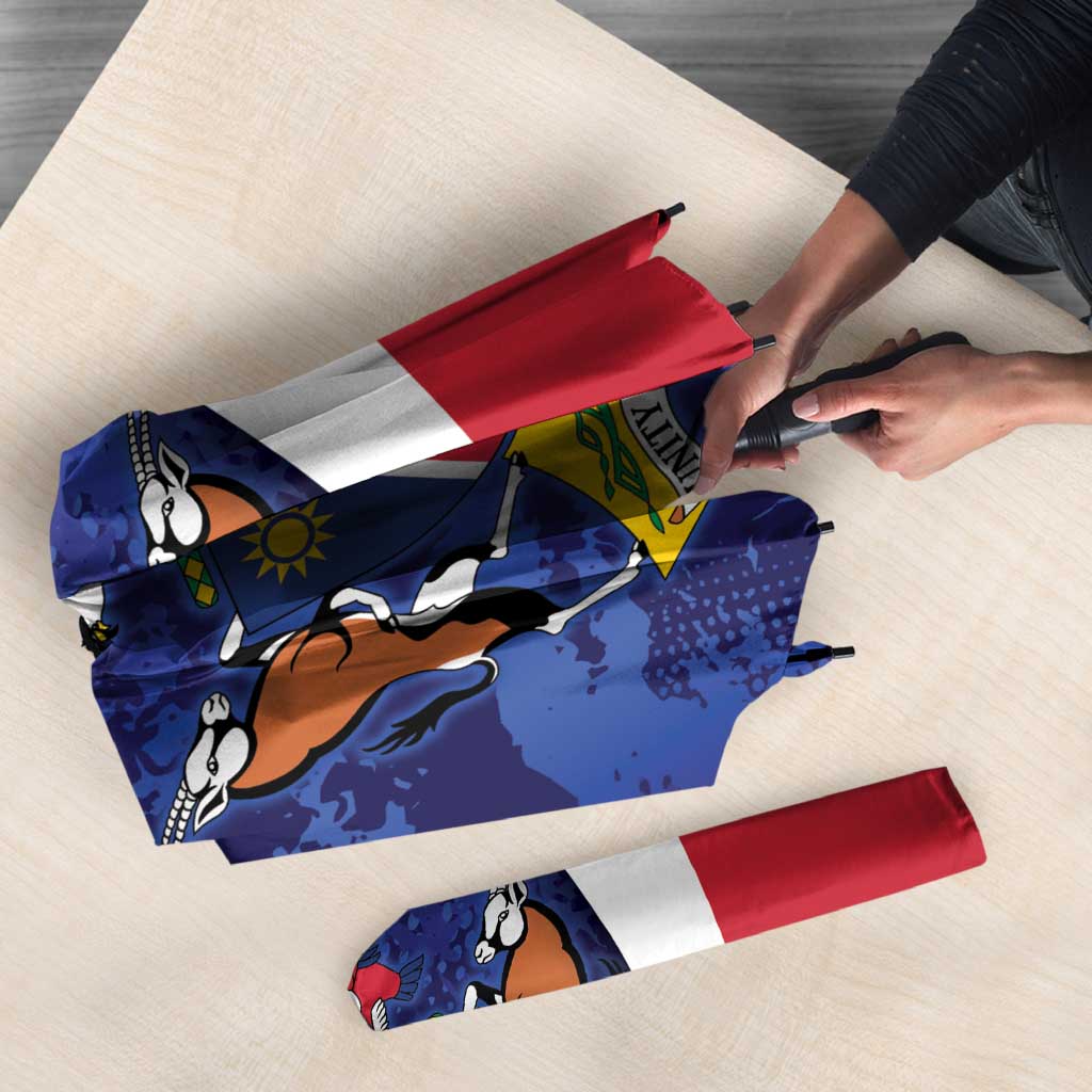 Namibia Cricket Custom Umbrella Coat of arms Namibian Pattern - Wonder Print Shop
