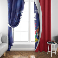 Namibia Cricket Custom Window Curtain Coat of arms Namibian Pattern - Wonder Print Shop