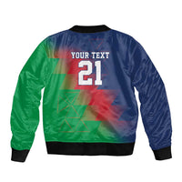 Namibia Cricket Custom Bomber Jacket Namibian Gold Sun Flag Motif - Wonder Print Shop