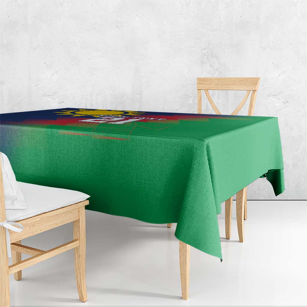 Namibia Cricket Custom Tablecloth Namibian Gold Sun Flag Motif - Wonder Print Shop