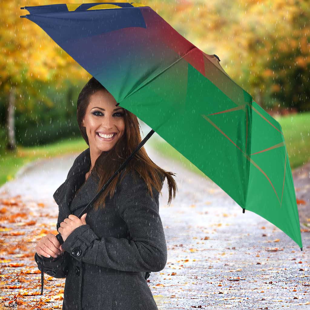 Namibia Cricket Custom Umbrella Namibian Gold Sun Flag Motif - Wonder Print Shop
