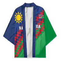 Namibia Cricket Custom Kimono Namibian Sporty Pattern Flag Motif - Wonder Print Shop