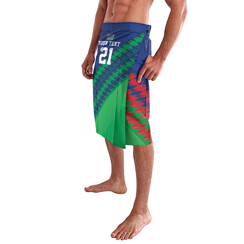 Namibia Cricket Custom Lavalava Namibian Sporty Pattern Flag Motif - Wonder Print Shop