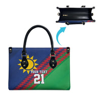 Namibia Cricket Custom Leather Bag Namibian Sporty Pattern Flag Motif - Wonder Print Shop