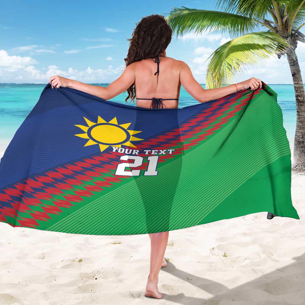 Namibia Cricket Custom Sarong Namibian Sporty Pattern Flag Motif - Wonder Print Shop