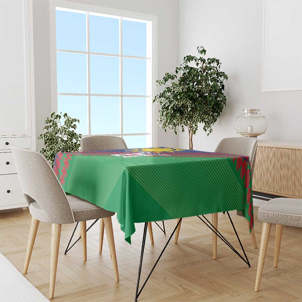 Namibia Cricket Custom Tablecloth Namibian Sporty Pattern Flag Motif - Wonder Print Shop