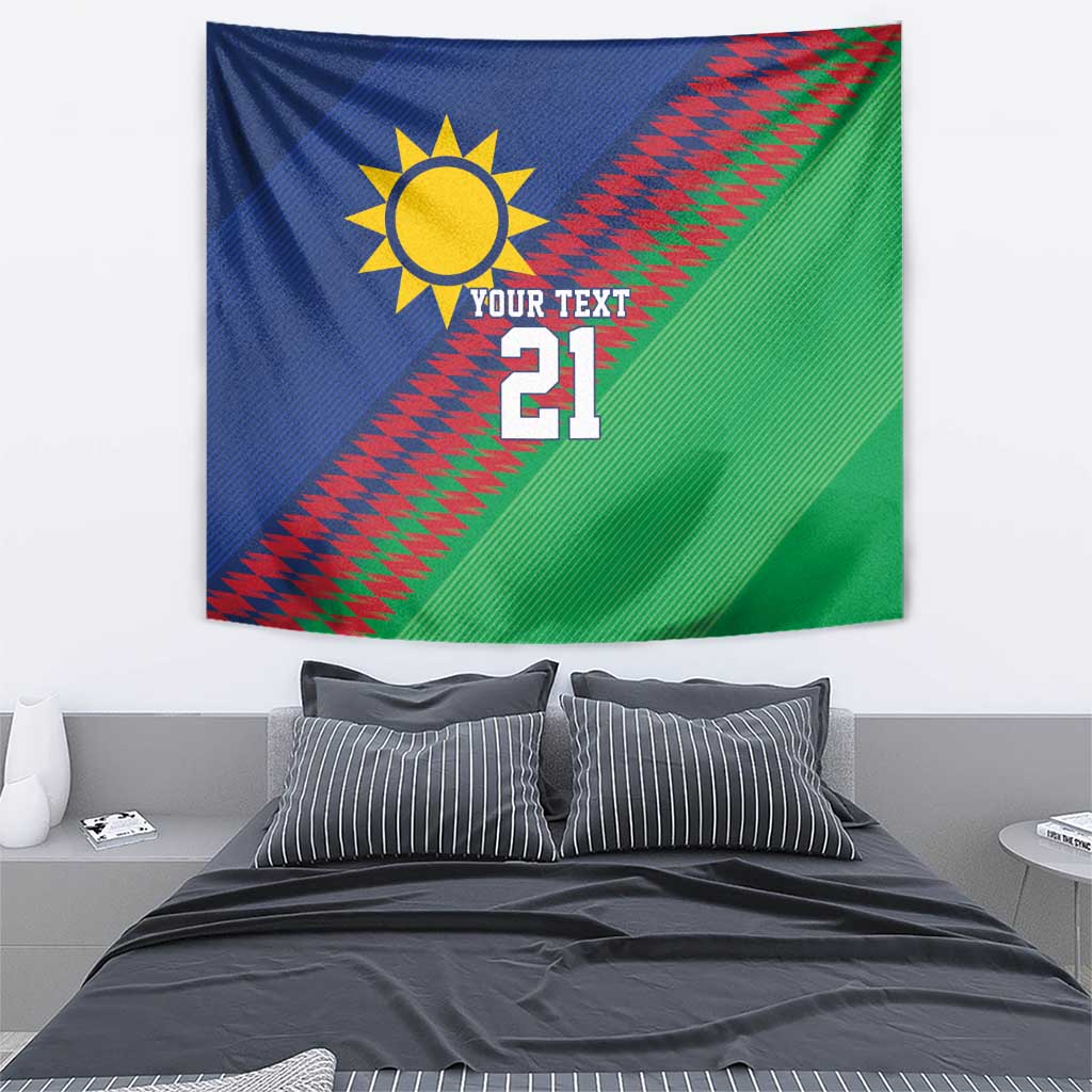 Namibia Cricket Custom Tapestry Namibian Sporty Pattern Flag Motif - Wonder Print Shop