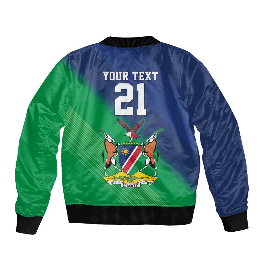 Namibia Rugby Custom Bomber Jacket Welwitschias African Fish Eagle - Wonder Print Shop