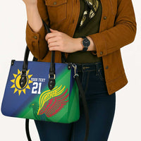 Namibia Rugby Custom Leather Bag Welwitschias African Fish Eagle - Wonder Print Shop