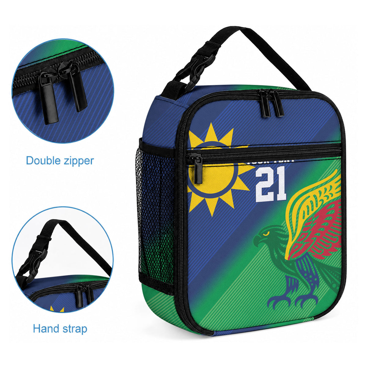 Custom Rugby African Namibia Lunch Bag Welwitschias African Fish Eagle