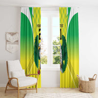 Nigeria Cricket Custom Window Curtain Najeriya Yellow Greens Eagle - Wonder Print Shop
