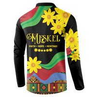 Eritrea Meskel Button Sweatshirt Eritrean Tribal Meskel Daisy Flag Inspired