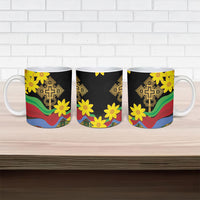 Eritrea Meskel Ceramic Mug Eritrean Tribal Meskel Daisy Flag Inspired