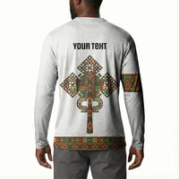 Ethiopian Enkutatash Personalized Button Sweatshirt Traditional Habesha Pattern