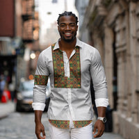 Ethiopian Enkutatash Personalized Long Sleeve Button Shirt Traditional Habesha Pattern