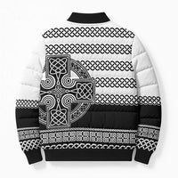 Brittany Celtic Knot Bomber Puffer Jacket Celtic Nation Heritage Pride - Wonder Print Shop