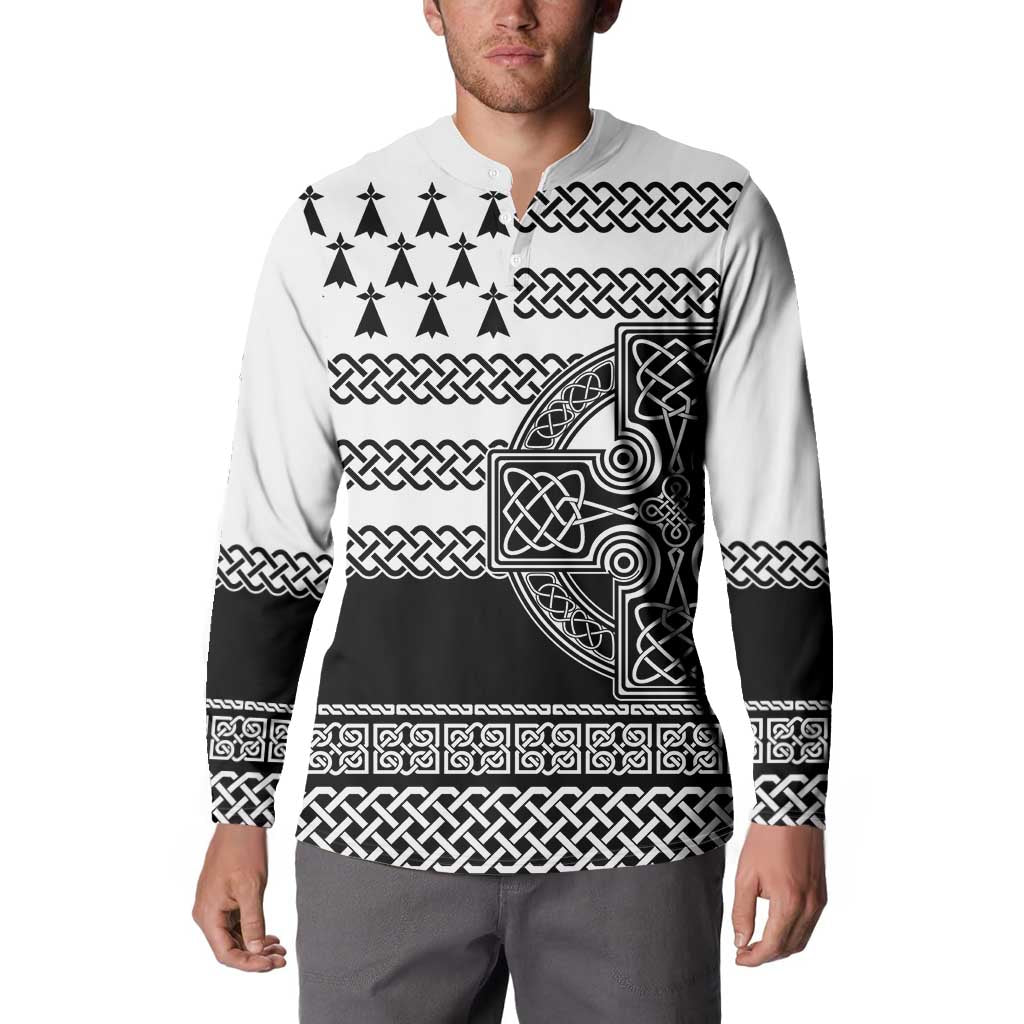 Brittany Celtic Knot Button Sweatshirt Celtic Nation Heritage Pride - Wonder Print Shop