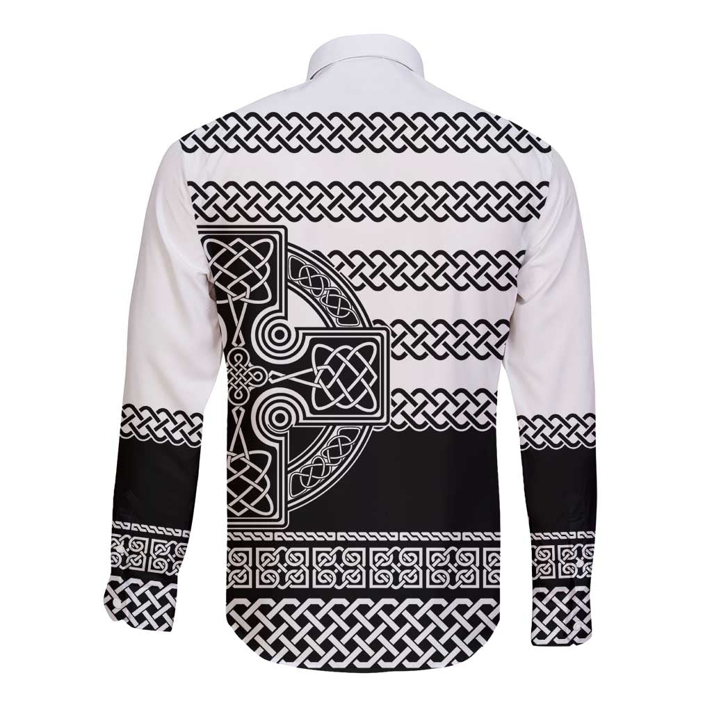 Brittany Celtic Knot Long Sleeve Button Shirt Celtic Nation Heritage Pride - Wonder Print Shop
