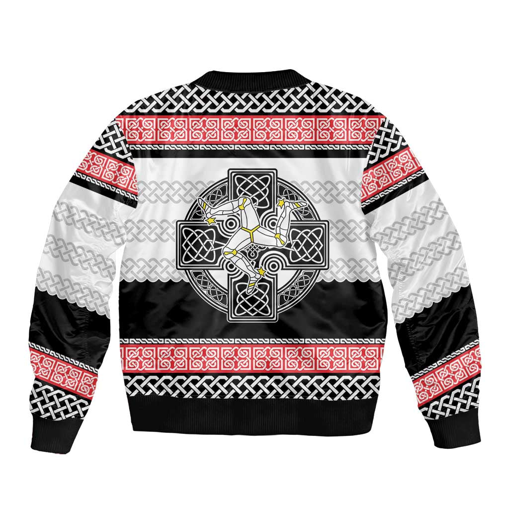 Isle of Man Celtic Knot Bomber Jacket Celtic Nation Heritage Pride - Wonder Print Shop
