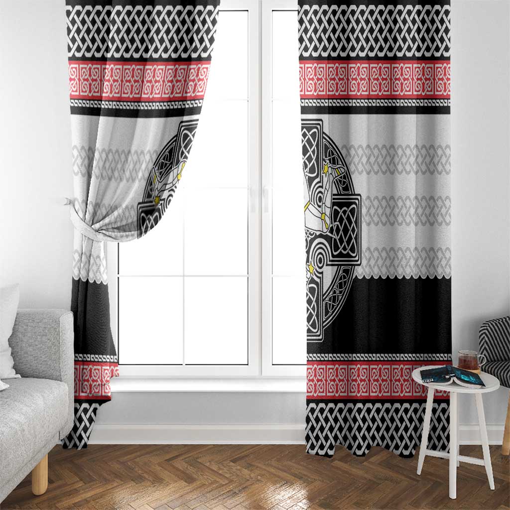 Isle of Man Celtic Knot Window Curtain Celtic Nation Heritage Pride - Wonder Print Shop