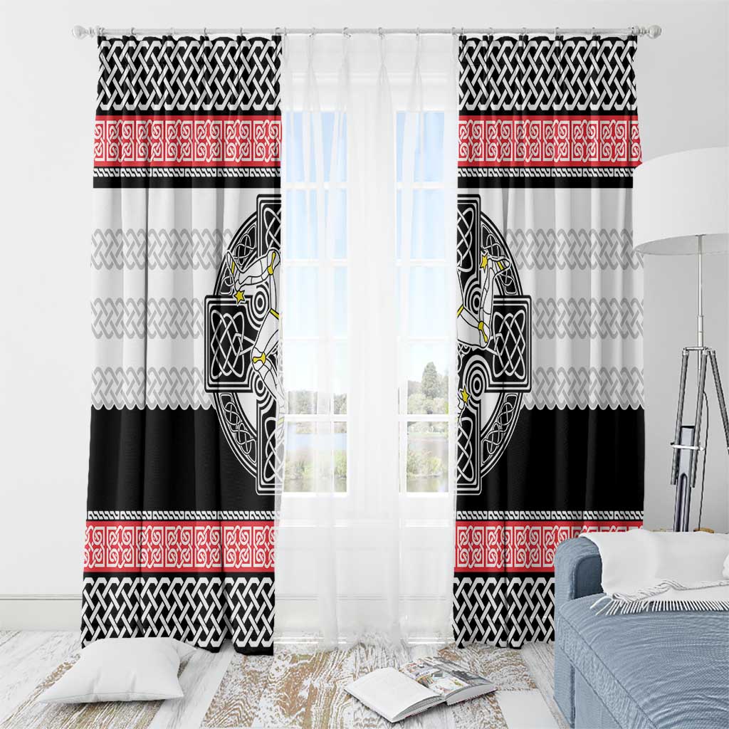 Isle of Man Celtic Knot Window Curtain Celtic Nation Heritage Pride - Wonder Print Shop