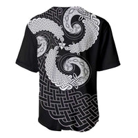 Six Celtic Countries Heritage Baseball Jersey Black Celtic Knot Triskelion - Wonder Print Shop