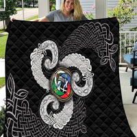 Six Celtic Countries Heritage Quilt Black Celtic Knot Triskelion - Wonder Print Shop