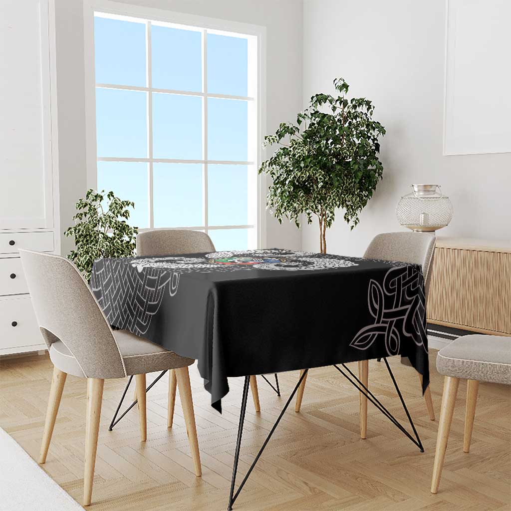 Six Celtic Countries Heritage Tablecloth Black Celtic Knot Triskelion - Wonder Print Shop