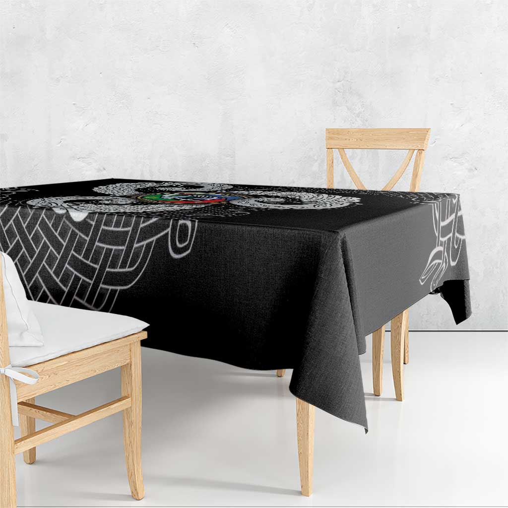 Six Celtic Countries Heritage Tablecloth Black Celtic Knot Triskelion - Wonder Print Shop