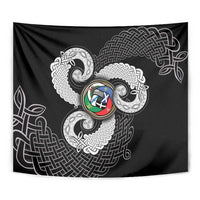 Six Celtic Countries Heritage Tapestry Black Celtic Knot Triskelion - Wonder Print Shop